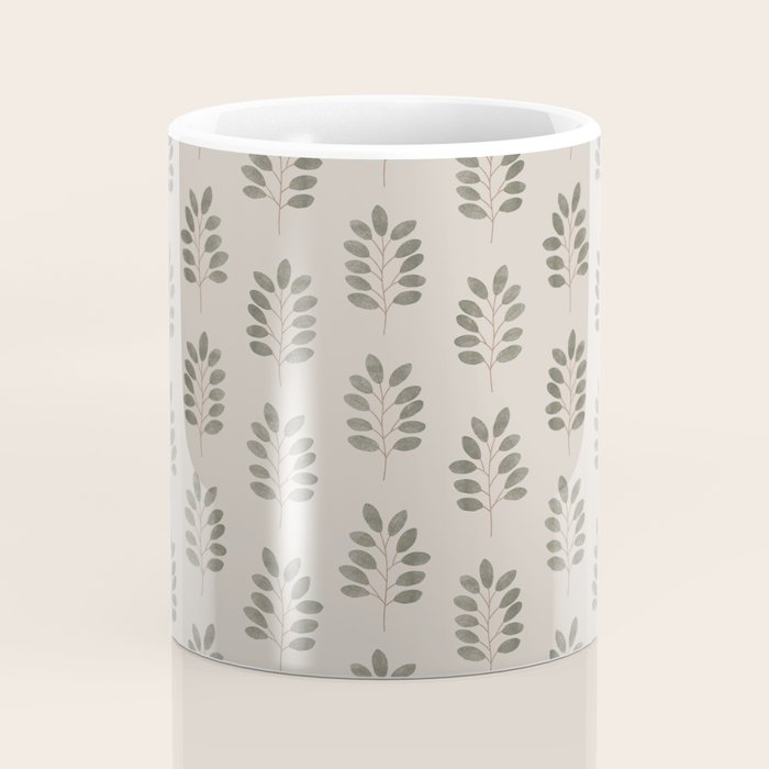 noble branches - pewter and olive Coffee Mug Gallery Image 4