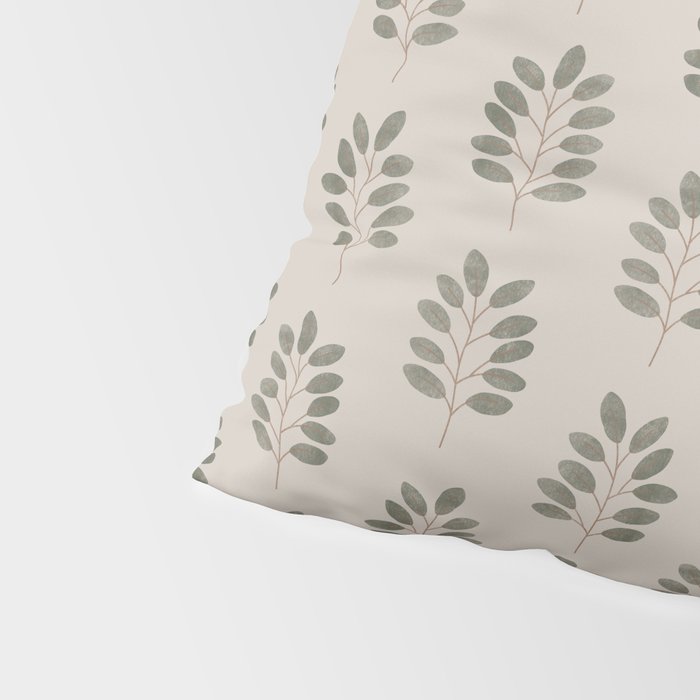 noble branches - pewter and olive Pillow Sham Gallery Image 4