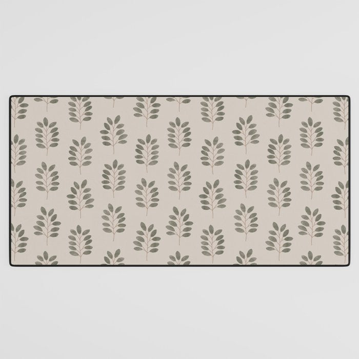 noble branches - pewter and olive Desk Mat Gallery Image 3