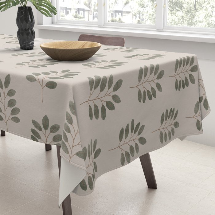 noble branches - pewter and olive Tablecloth Gallery Image 3