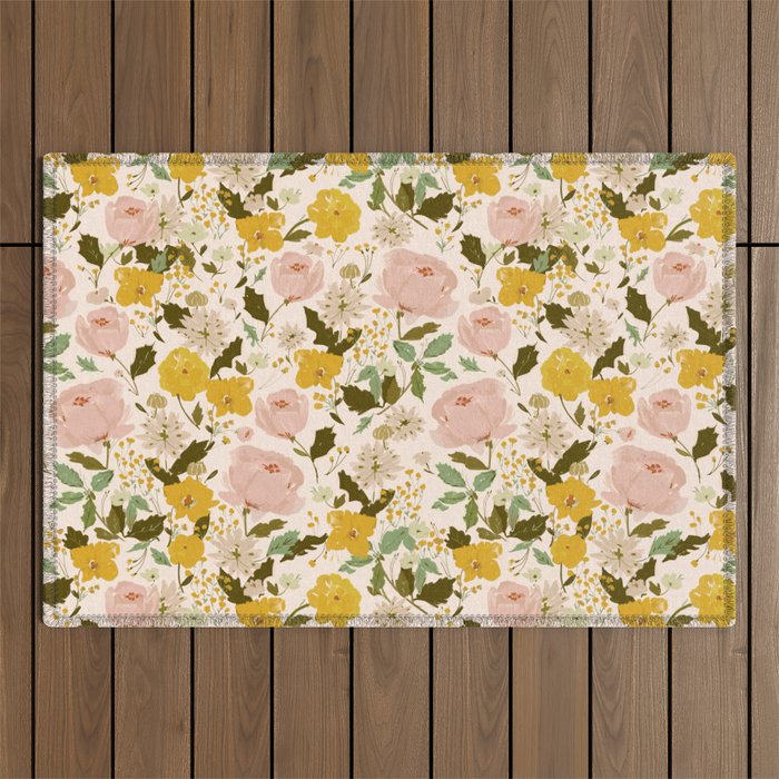 Alice's vintage garden Outdoor Rug Gallery Image 1