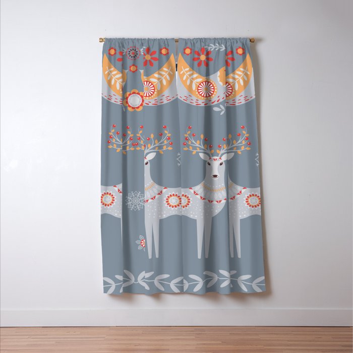 Nordic Winter Window Curtain Gallery Image 3