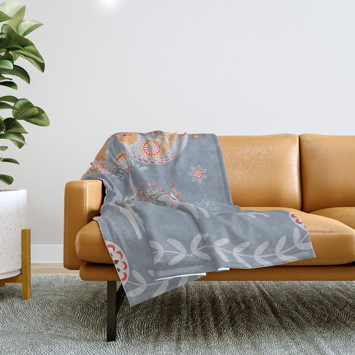 Nordic Winter Throw Blanket Gallery Image 1