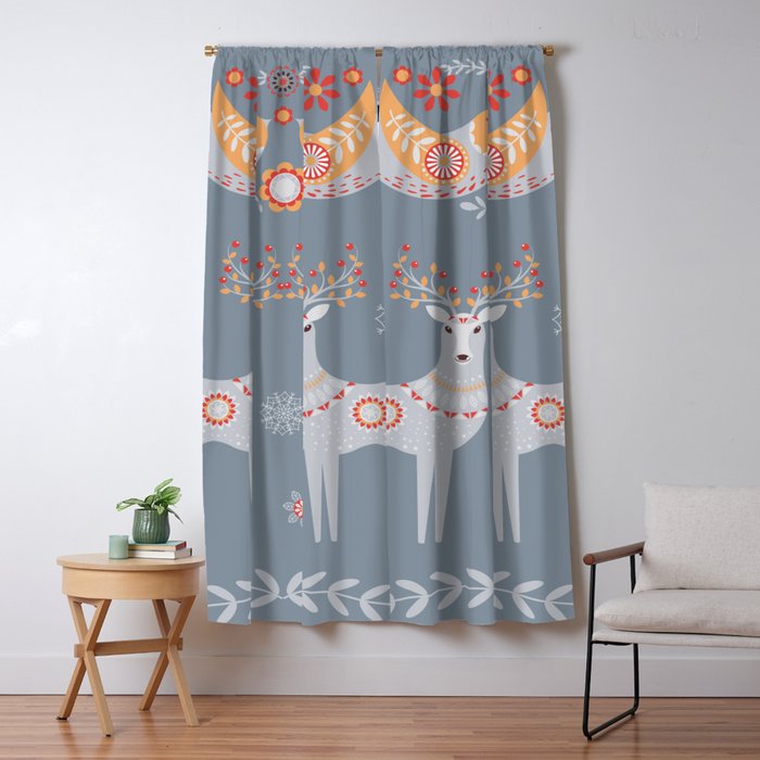 Nordic Winter Window Curtain Gallery Image 5