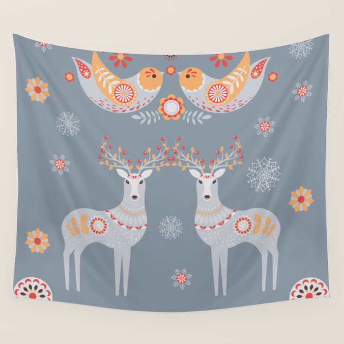 Nordic Winter Wall Tapestry Gallery Image 4