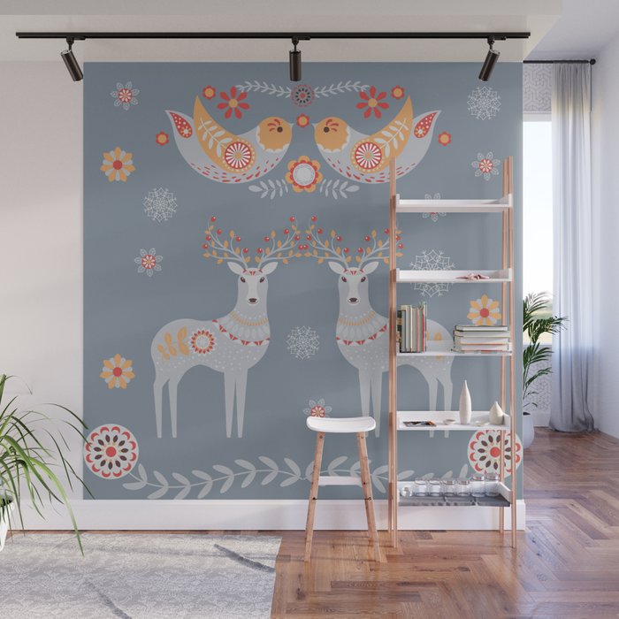 Nordic Winter Wall Mural Gallery Image 1