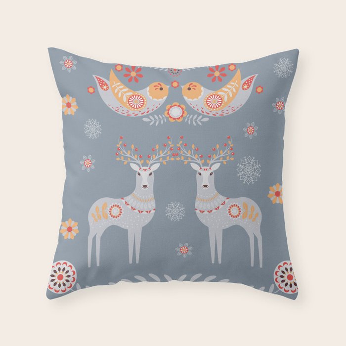 Nordic Winter Throw Pillow Gallery Image 1