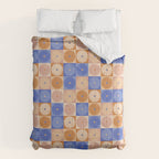 Retro Flowers Check Pattern XXII Comforter Gallery Image 6