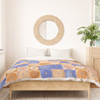 Retro Flowers Check Pattern XXII Duvet Cover Gallery Image 3