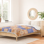 Retro Flowers Check Pattern XXII Duvet Cover Gallery Image 2