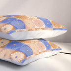 Retro Flowers Check Pattern XXII Pillow Sham Gallery Image 3