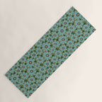 Modern Floral - Turquoise, Green and Pink Yoga Mat Gallery Image 1