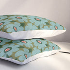 Modern Floral - Turquoise, Green and Pink Pillow Sham Gallery Image 3