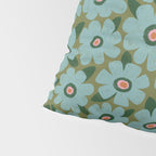 Modern Floral - Turquoise, Green and Pink Pillow Sham Gallery Image 4