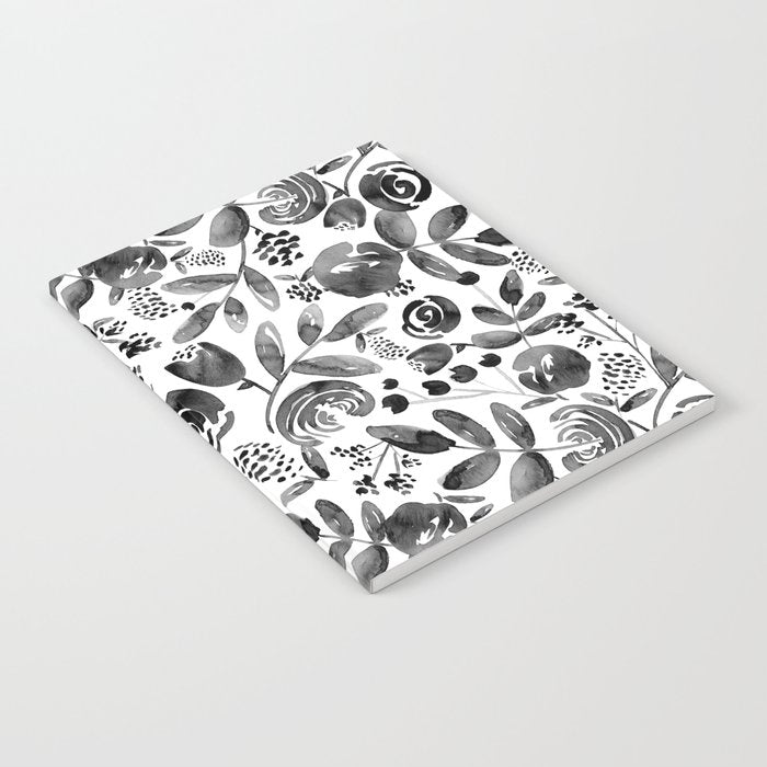 Bountiful Bouquet Black Watercolor Notebook Gallery Image 2