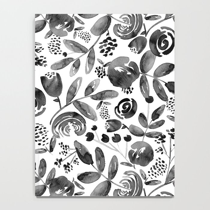 Bountiful Bouquet Black Watercolor Notebook Gallery Image 4