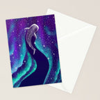 Star eater in northern lights Stationery Card Gallery Image 2