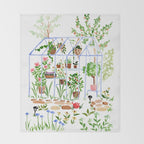 In the Garden Throw Blanket Gallery Image 2