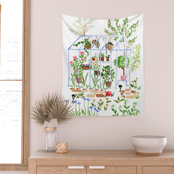 In the Garden Wall Tapestry Gallery Image 2