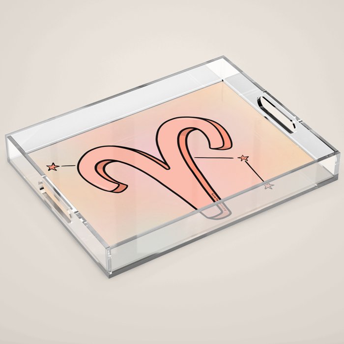Aries Symbol Acrylic Tray Gallery Image 1