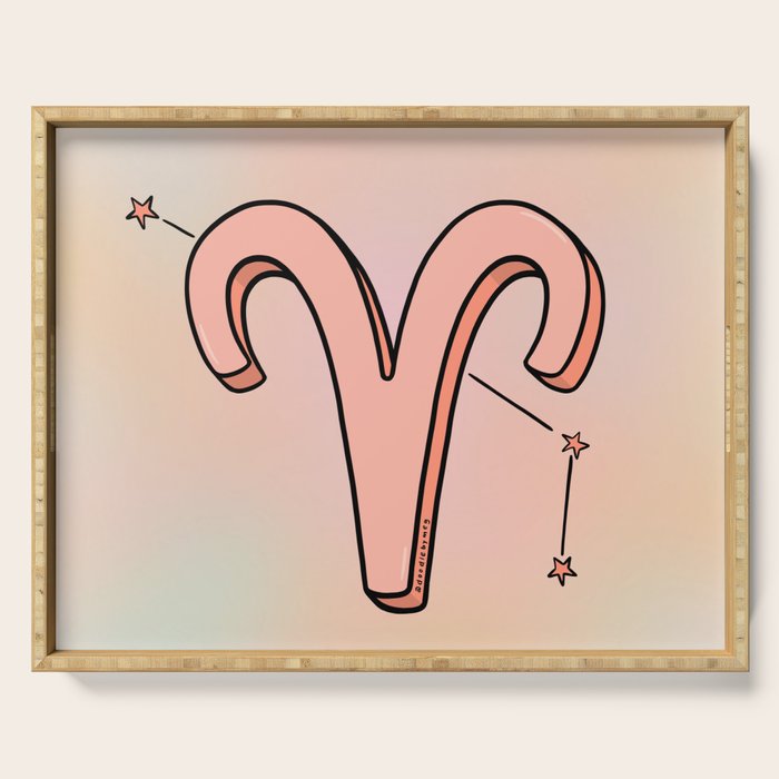 Aries Symbol Serving Tray Gallery Image 1