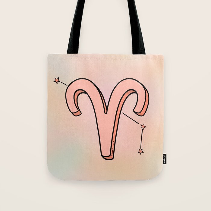 Aries Symbol Tote Bag Gallery Image 1