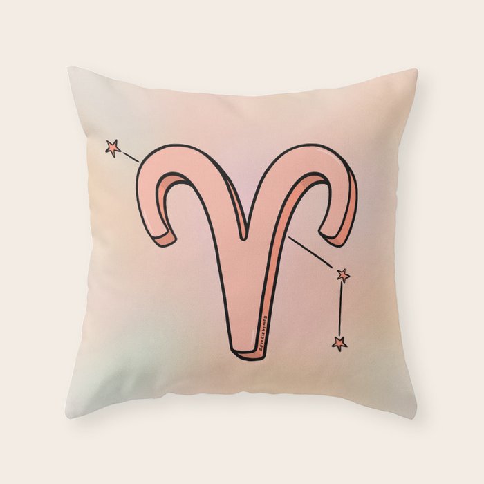 Aries Symbol Throw Pillow Gallery Image 6