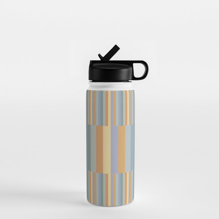 Mixed Stripes Pattern XVI Beachy Colors Water Bottle Gallery Image 1