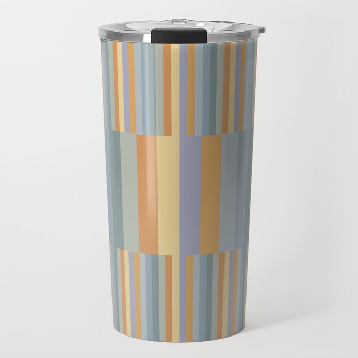 Mixed Stripes Pattern XVI Beachy Colors Travel Mug Gallery Image 1