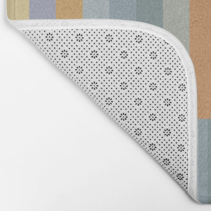 Mixed Stripes Pattern XVI Beachy Colors Bath Mat Gallery Image 2