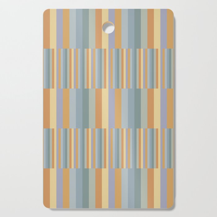 Mixed Stripes Pattern XVI Beachy Colors Cutting Board Gallery Image 1