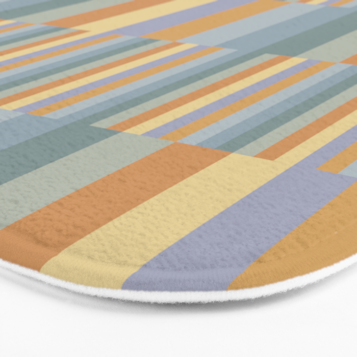 Mixed Stripes Pattern XVI Beachy Colors Bath Mat Gallery Image 3