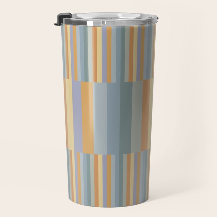 Mixed Stripes Pattern XVI Beachy Colors Travel Mug Gallery Image 3