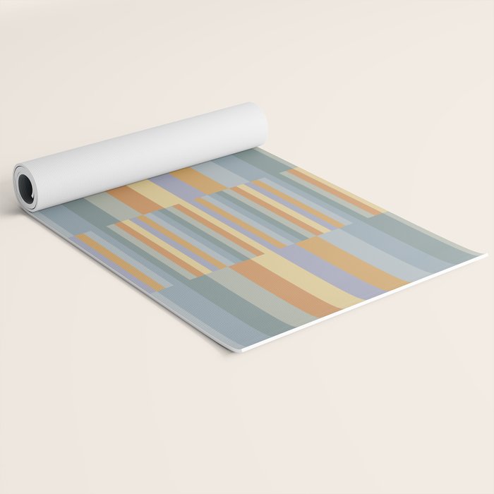 Mixed Stripes Pattern XVI Beachy Colors Yoga Mat Gallery Image 2