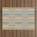 Mixed Stripes Pattern XVI Beachy Colors Outdoor Rug Gallery Image 1