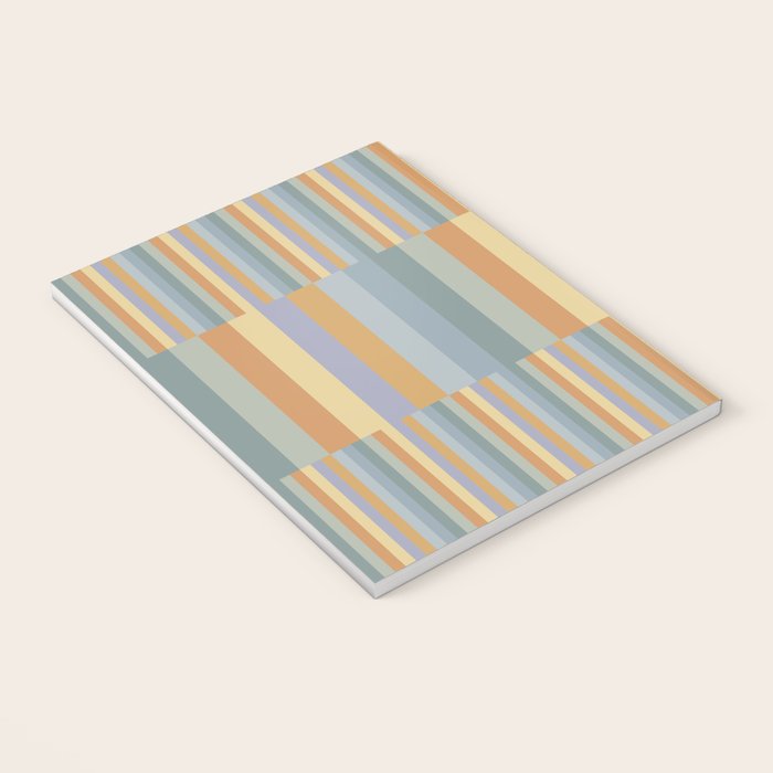 Mixed Stripes Pattern XVI Beachy Colors Notebook Gallery Image 3