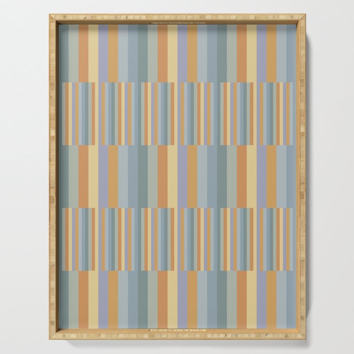 Mixed Stripes Pattern XVI Beachy Colors Serving Tray Gallery Image 1