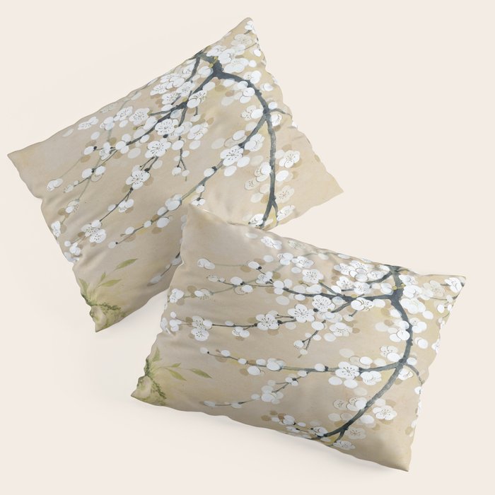 Ume flower painting,korean painting. chinoiserie. Pillow Sham Gallery Image 3