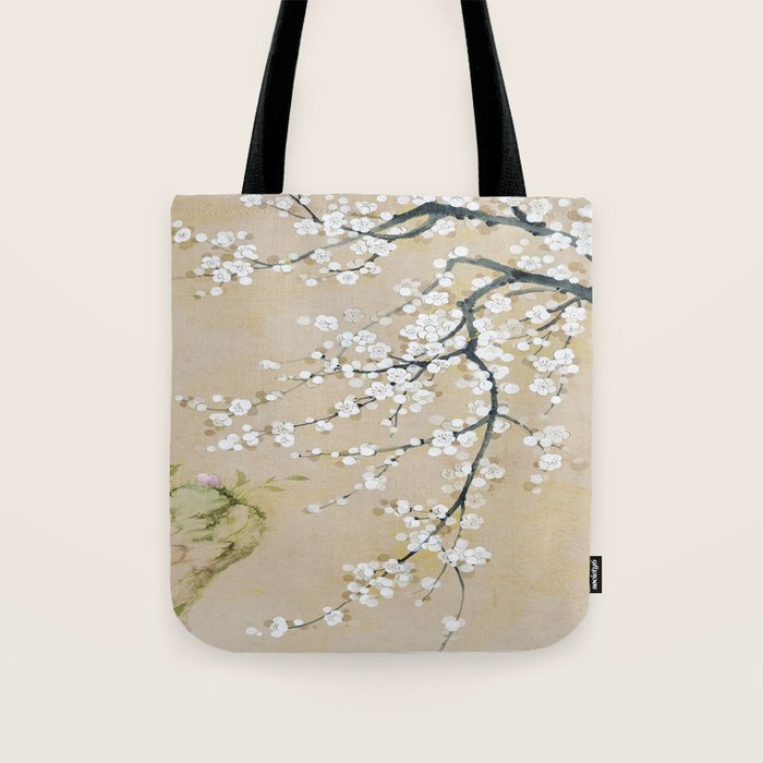 Ume flower painting,korean painting. chinoiserie. Tote Bag Gallery Image 1
