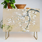 Ume flower painting,korean painting. chinoiserie. Credenza Gallery Image 1