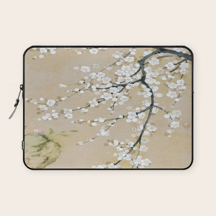 Ume flower painting,korean painting. chinoiserie. Laptop Sleeve Gallery Image 1