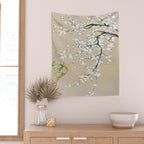 Ume flower painting,korean painting. chinoiserie. Wall Tapestry Gallery Image 2