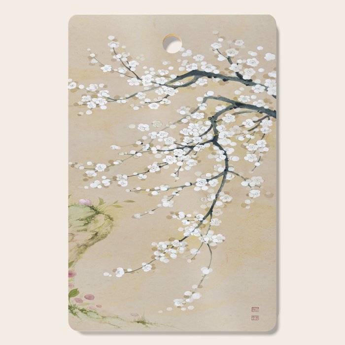 Ume flower painting,korean painting. chinoiserie. Cutting Board Gallery Image 1