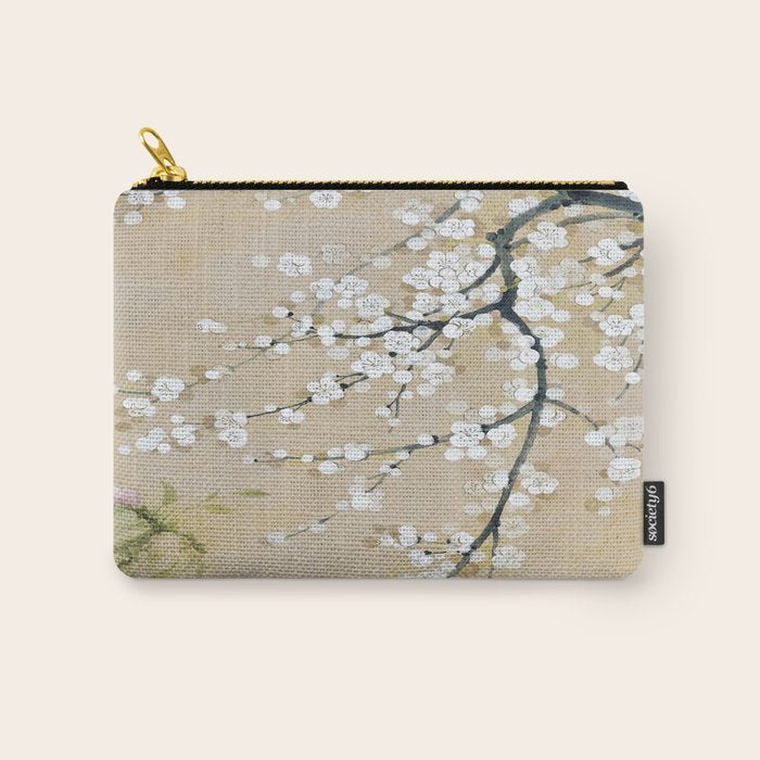 Ume flower painting,korean painting. chinoiserie. Carry All Pouch Gallery Image 1