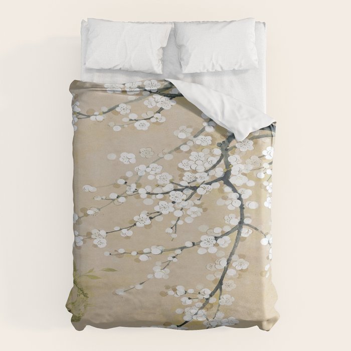 Ume flower painting,korean painting. chinoiserie. Duvet Cover Gallery Image 6