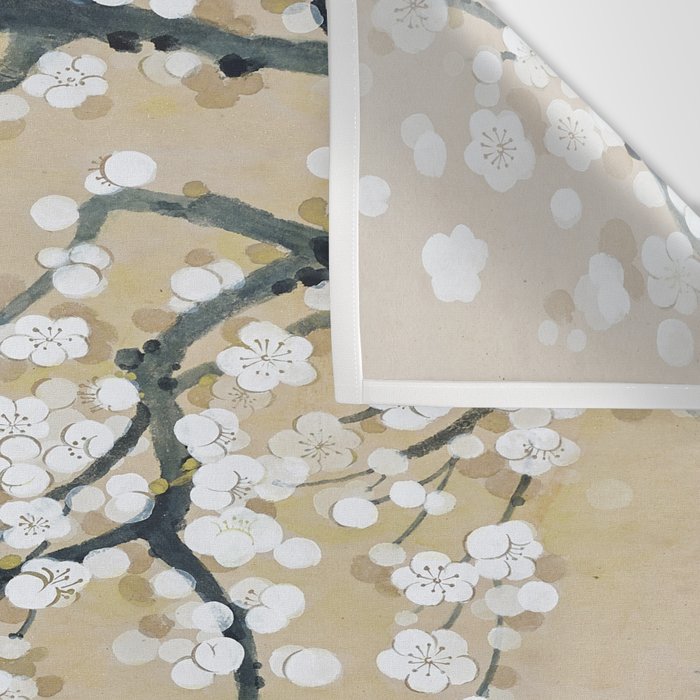 Ume flower painting,korean painting. chinoiserie. Wall Tapestry Gallery Image 3