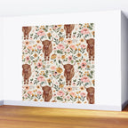 Cate & Rainn® Charlotte Floral Highland Cow Wall Mural Gallery Image 2