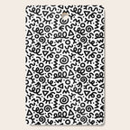 Fun black and white doodle art pattern Cutting Board Gallery Image 1