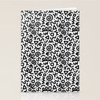 Fun black and white doodle art pattern Stationery Card Gallery Image 2