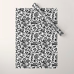 Fun black and white doodle art pattern Wrapping Paper Gallery Image 1